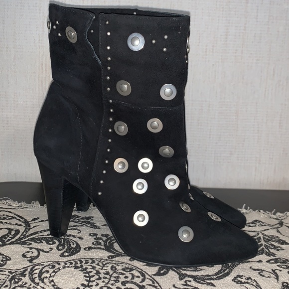 Suede Studded Booties - Picture 4 of 7